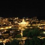Modica's lights at night.