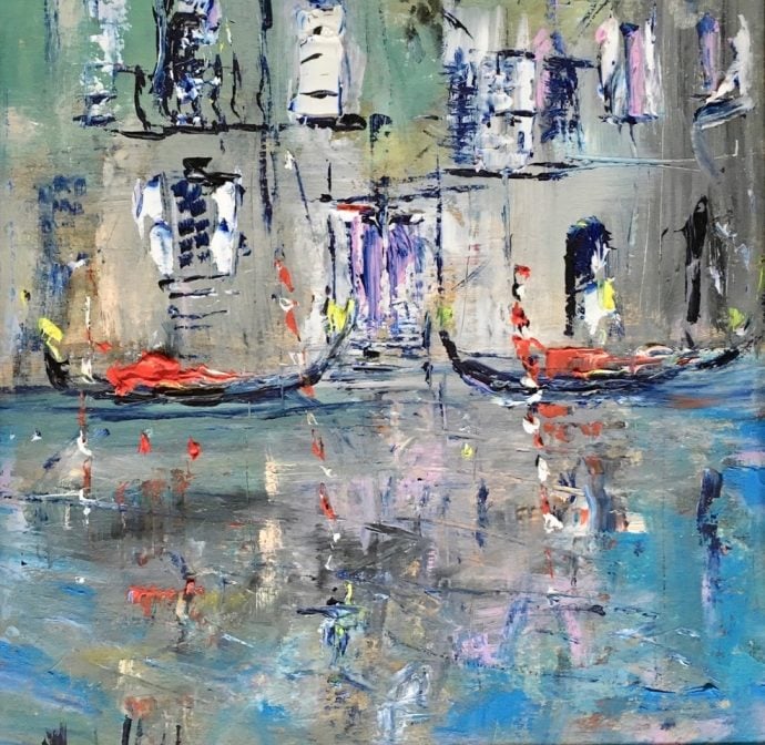 Gondolas in Venice by Mark Holden.