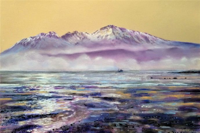 Arran from Scalpsay - by Michael Gahagan.