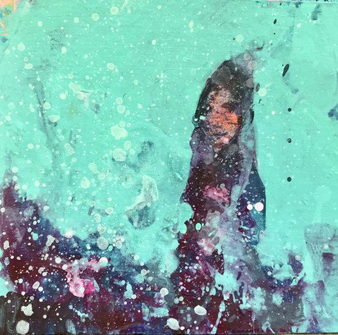 Beach Walking - painting by Sophie McKay Knight.