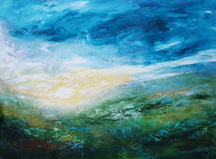 Sunrise in Blue by Celia Bennet.